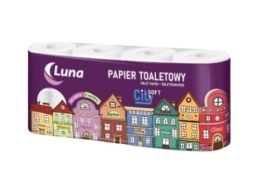 Papier toaletowy Luna City Soft a'8, celuloza, 3w, 150 listków