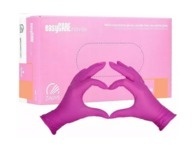 Rękawiczki rękawice nitrylowe różowe M Easycare Zarys 100 sztuk